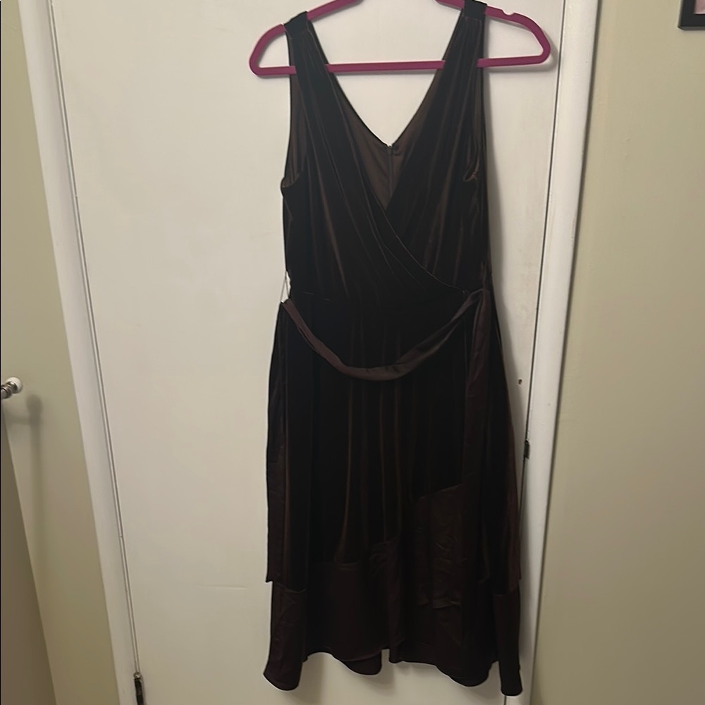 DKNY Dark Burgundy Velvet Dress